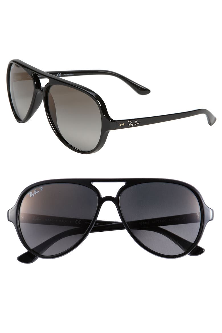 Polarized Aviator Sunglasses, Main, color, GREY GRADIENT