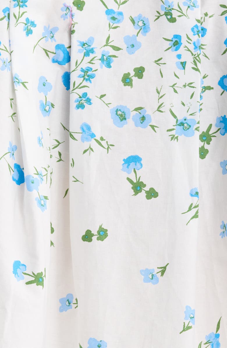 SUGARLIPS Miley Floral Court Button Up Shirt, Alternate, color, White Blues