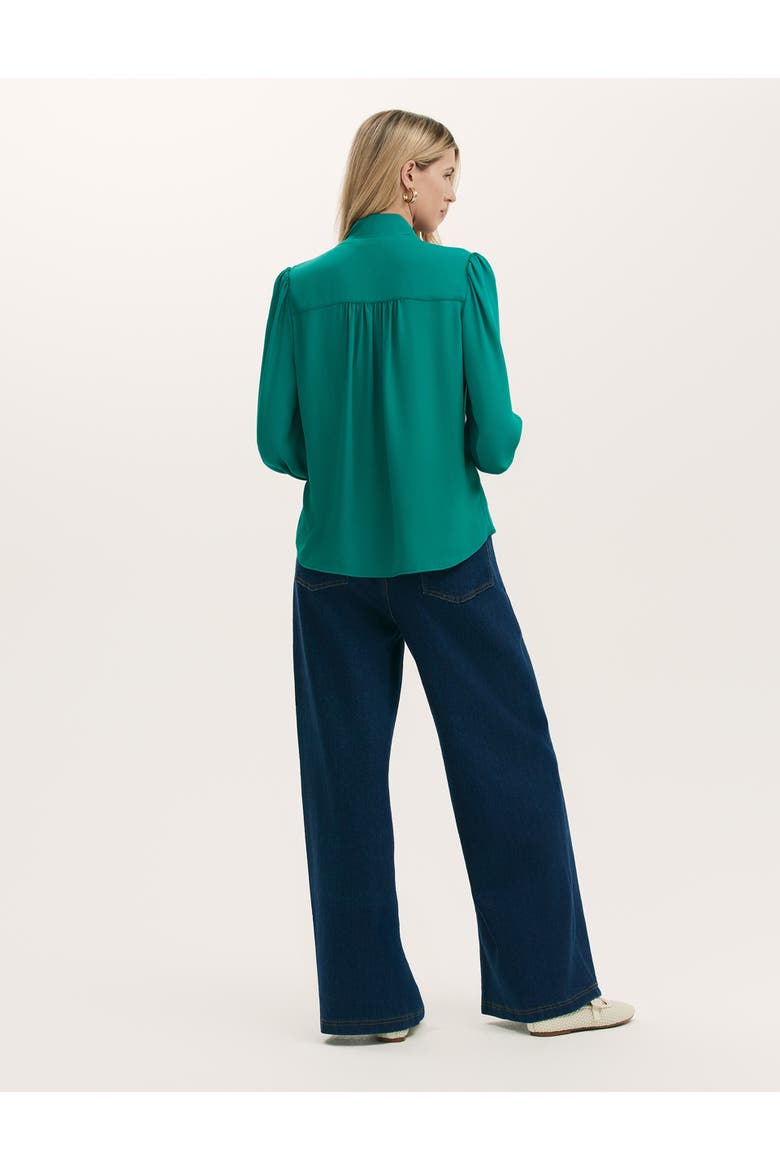 Mavis Chiffon Blouse, Alternate, color, Turquoise