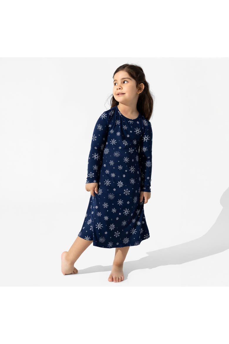 Kids' Snowflake Long Sleeve Dress, Alternate, color, Snowflake