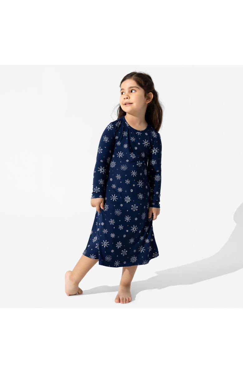 Bellabu Bear Kids' Snowflake Long Sleeve Dress, Alternate, color, Snowflake