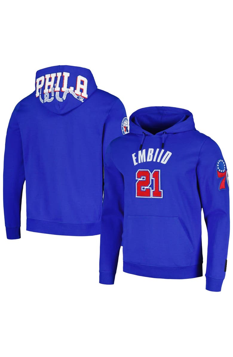 PRO STANDARD Men's Pro Standard Joel Embiid Royal Philadelphia 76ers Player Pullover Hoodie, Alternate, color, Royal