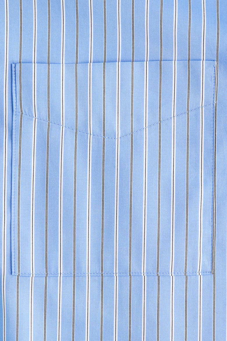Oversized Poplin Shirt, Alternate, color, Blue/striped