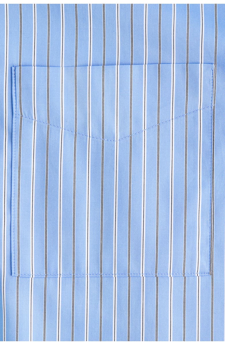 H&M Oversized Poplin Shirt, Alternate, color, Blue/Striped