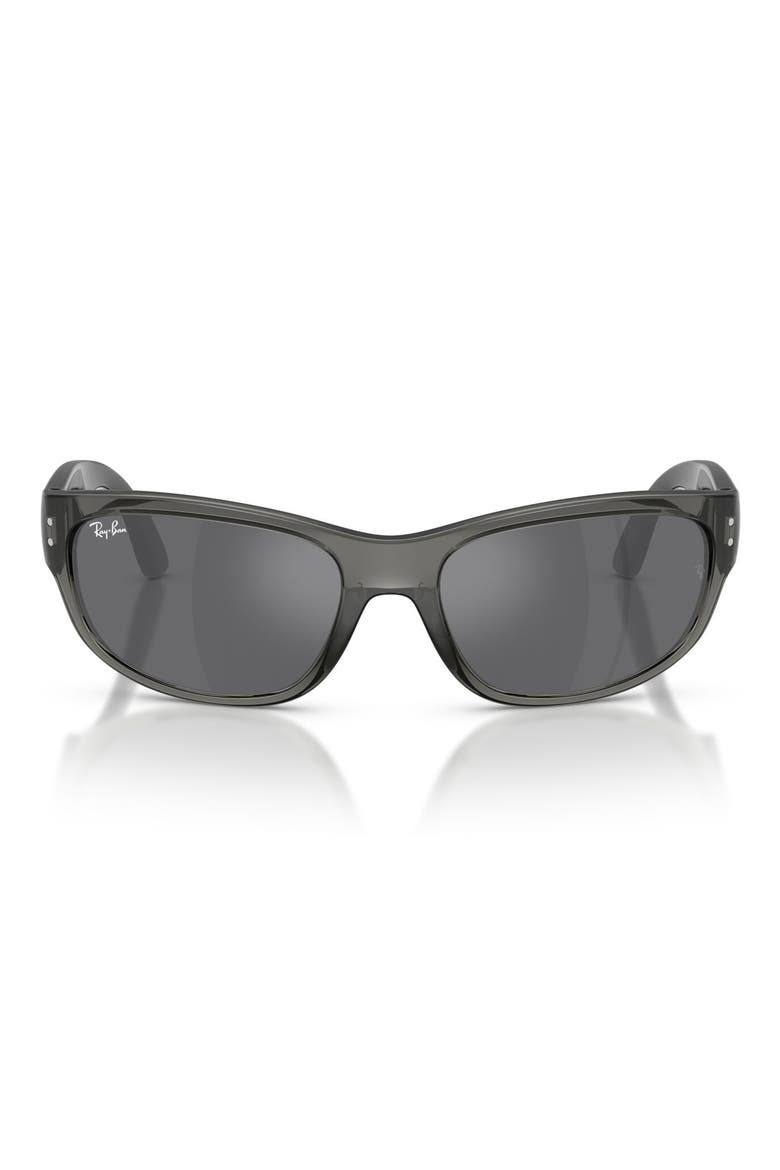 Kids' 55mm Square Sunglasses, Main, color, TRANSPARENT GREY / GREY SILVER