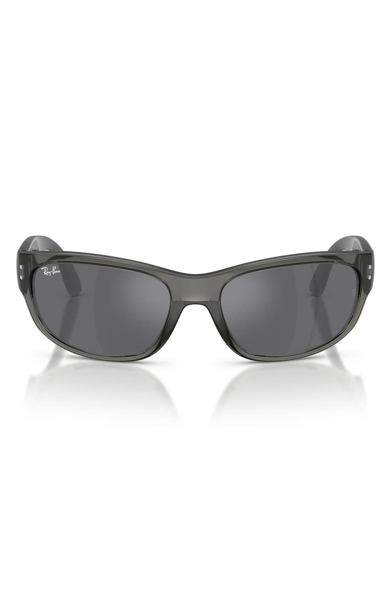 Ray-Ban Kids' 55mm Square Sunglasses, Main, color, Transparent Grey / Grey Silver