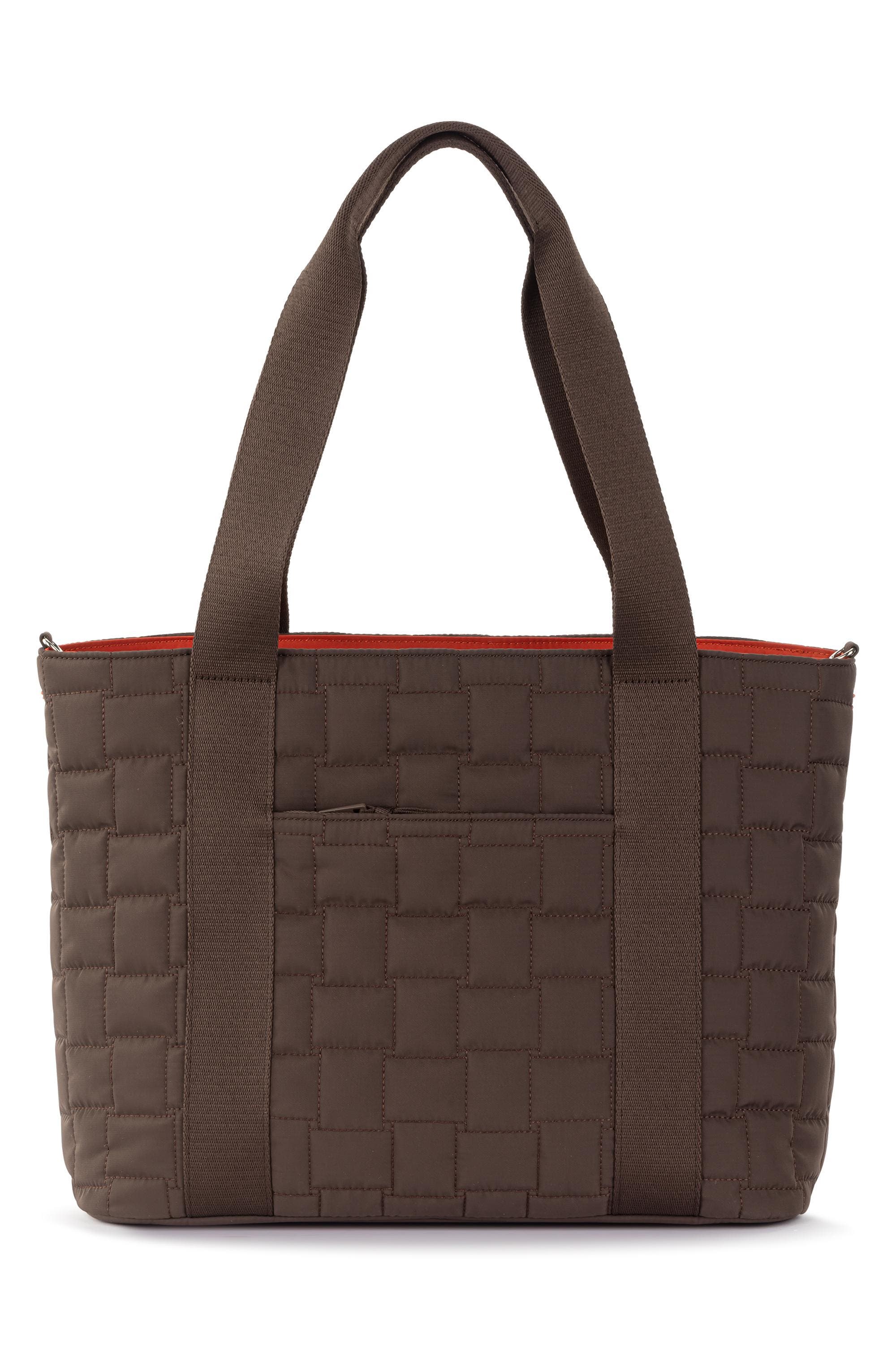 Sakroots Arlo Large Tote Bag - Quilted in Mahogany Woven Quilted 
