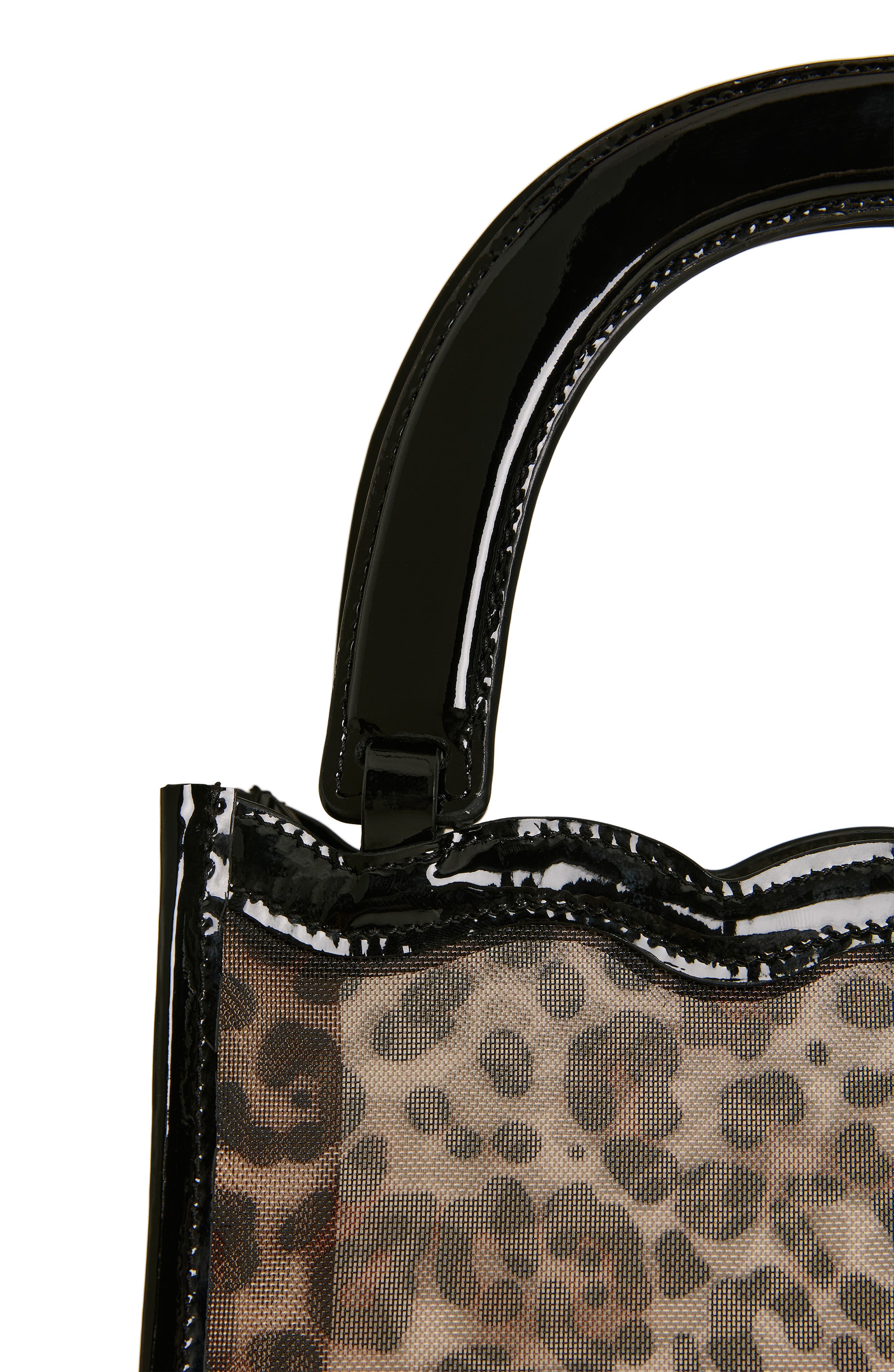 Reformation Emma Mini Top Handle Bag, Alternate, color, Leopard Mesh