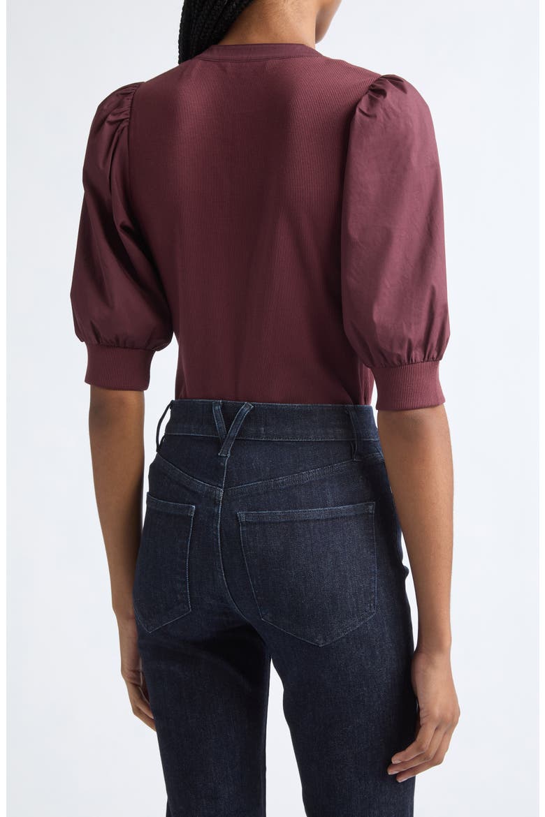 Coraleet Puff Shoulder Top, Alternate, color, BURGUNDY