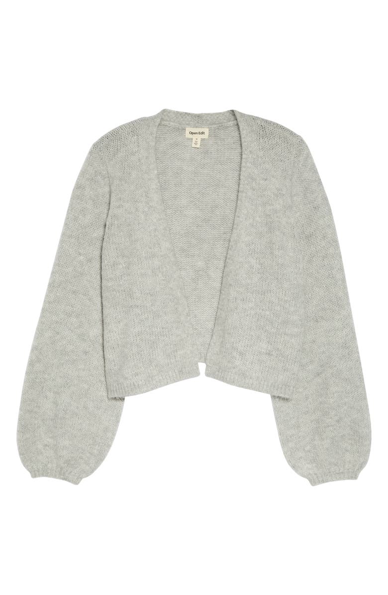 Open Edit Fuzzy Open Front Cardigan, Alternate, color, 