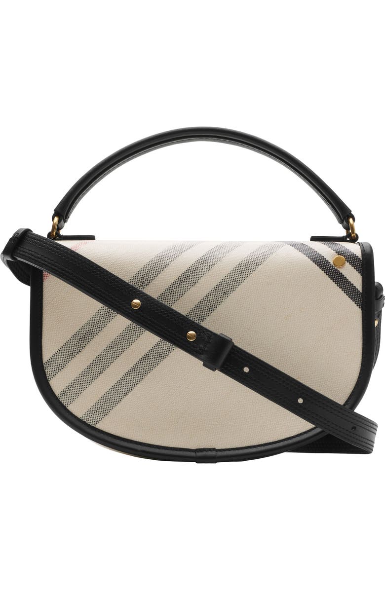 Burberry Highlands Coated Canvas & Leather Top Handle Bag, Alternate, color,