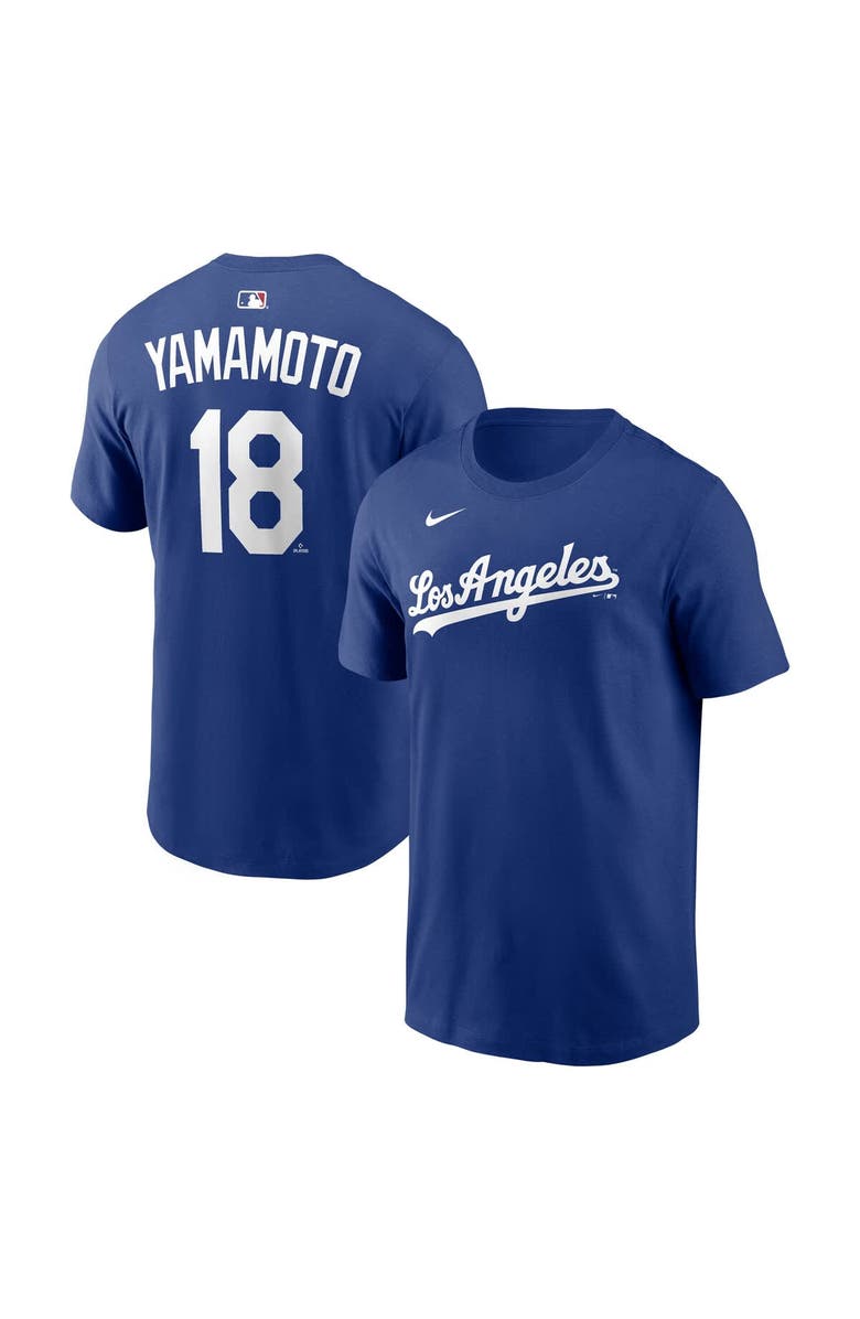Nike Name & Number T-Shirt Nike Yoshinobu Yamamoto Royal Los Angeles Dodgers Name & Number T-Shirt, Main, color, Royal
