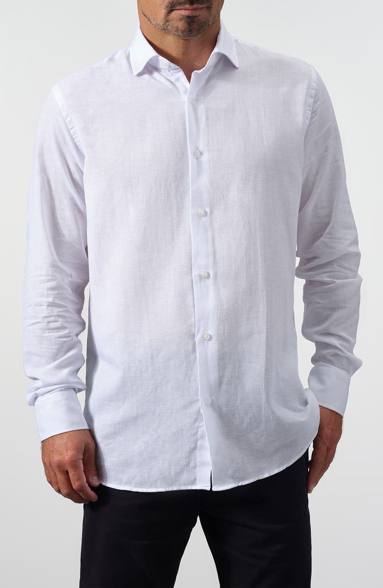 STUDIO GARNET LOS ANGELES Tech Button-Up Shirt, Alternate, color, White