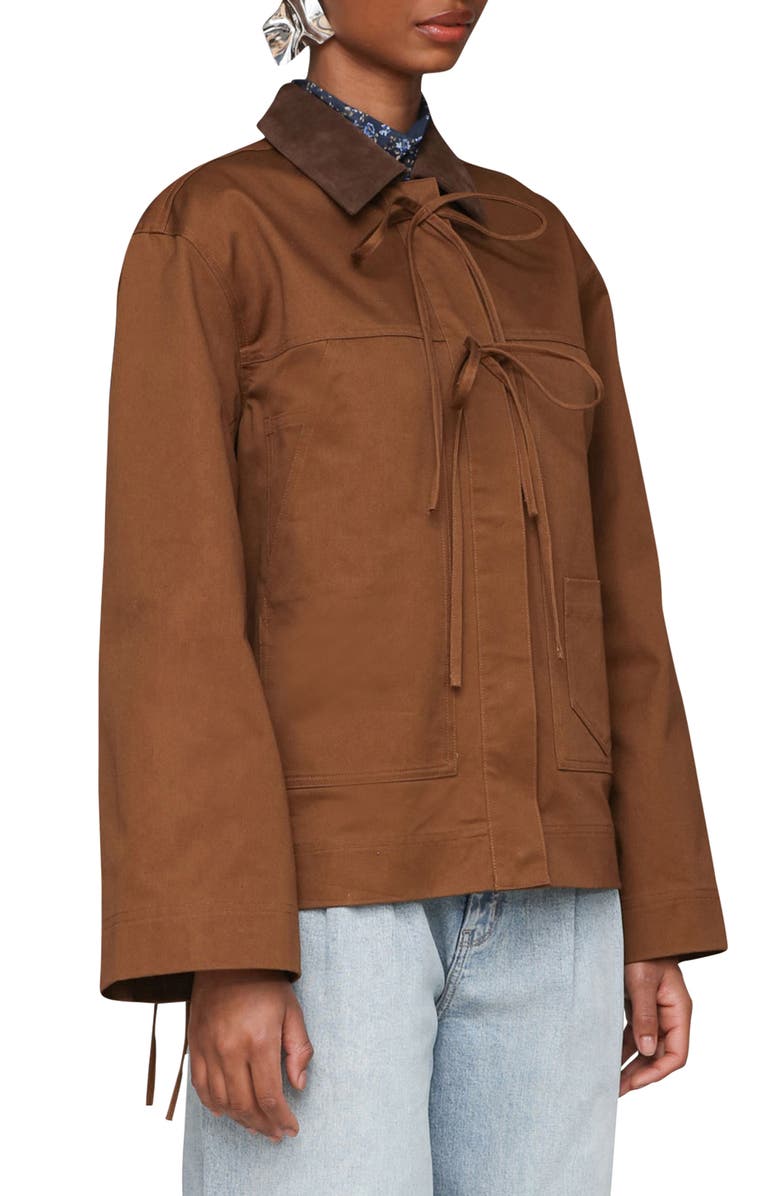 Avec Les Filles Tie Oversize Chore Jacket, Alternate, color, 