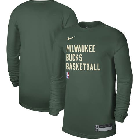 Unisex Nike Hunter Green Milwaukee Bucks 2023/24 Legend On-Court Practice Long Sleeve T-Shirt