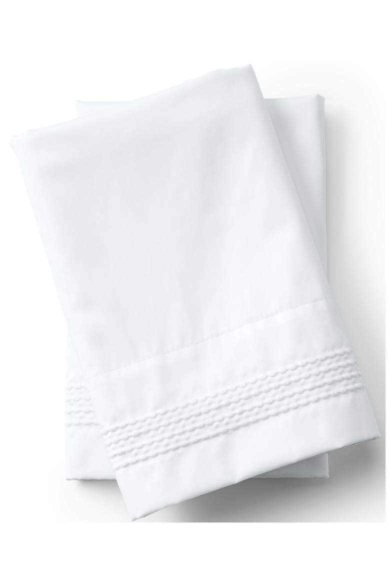 Supima Cotton No Iron Sateen Embroidered Pillowcases - 400 thread count, Alternate, color, White Dots