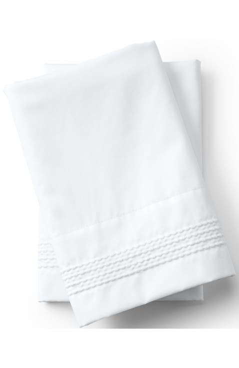 Supima Cotton No Iron Sateen Embroidered Pillowcases - 400 thread count