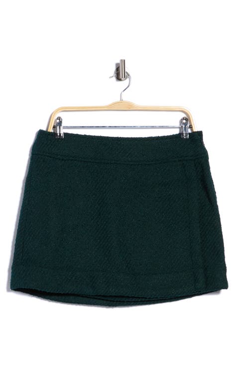 Bouclé Holiday Miniskirt