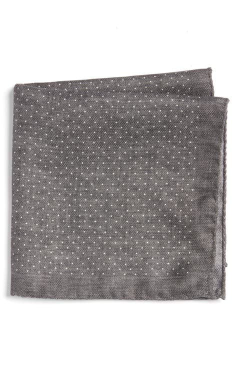 Keele Neat Dot Silk Pocket Square