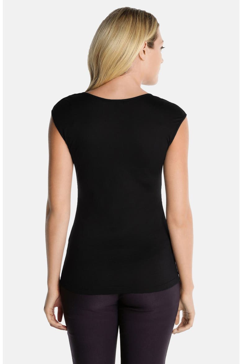 Drape Neck Top, Alternate, color, BLACK ONYX