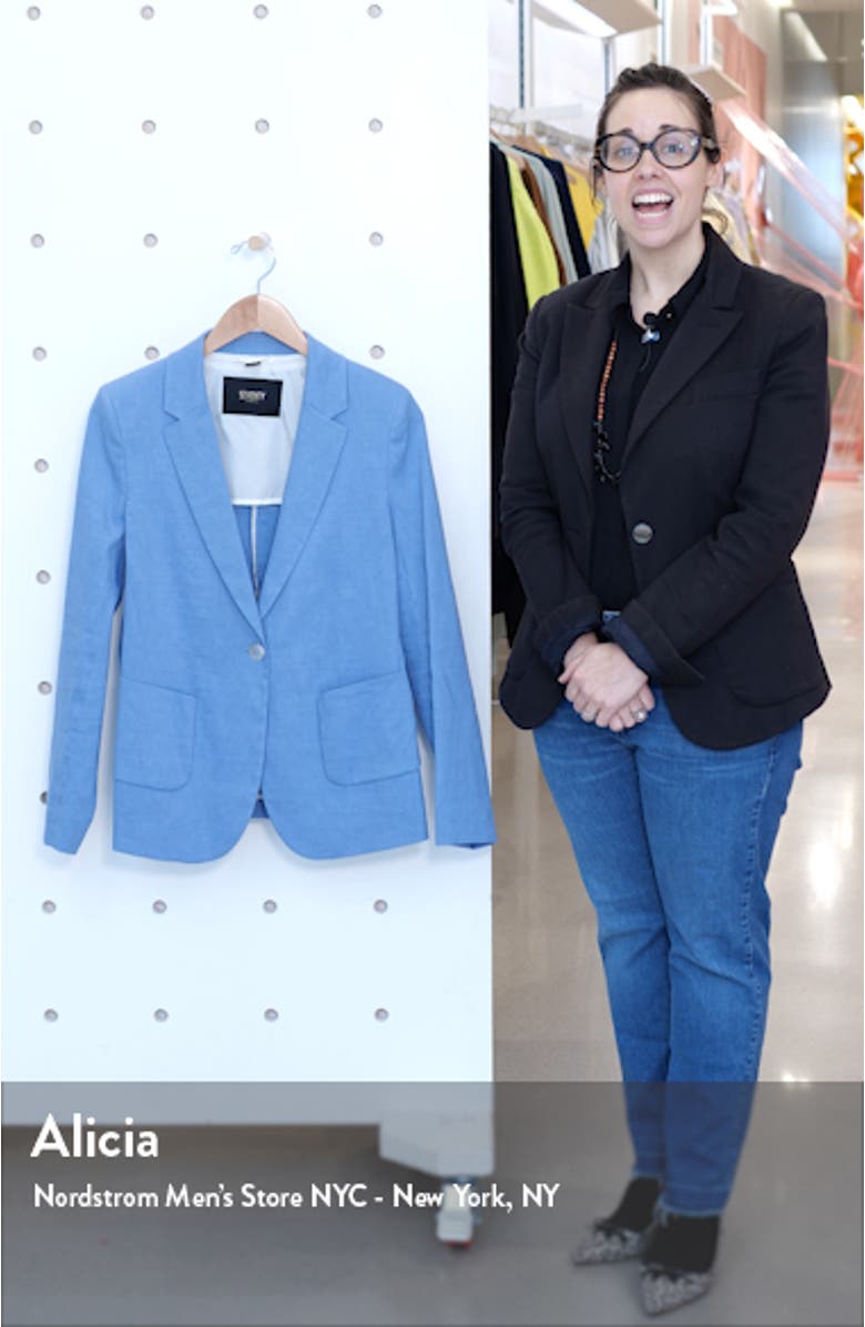 Seventy Front Button Linen Blend Jacket, sales video thumbnail