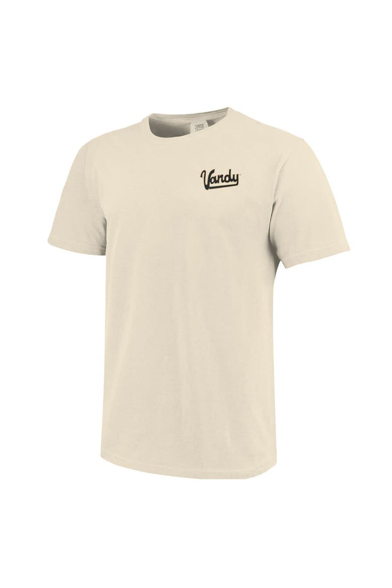 Men's Cream Vanderbilt Commodores Baseball Throwback Comfort Color T-Shirt, Alternate, color, Cream