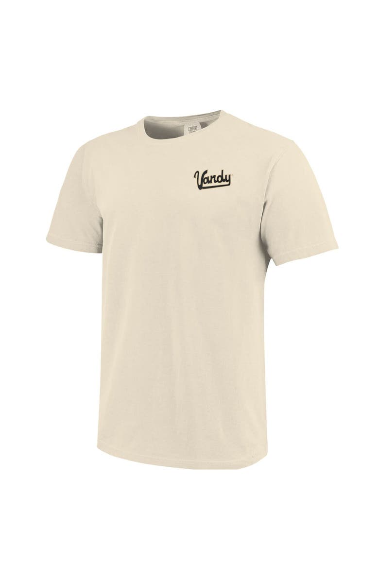 IMAGE ONE Men's Cream Vanderbilt Commodores Baseball Throwback Comfort Color T-Shirt, Alternate, color, Cream