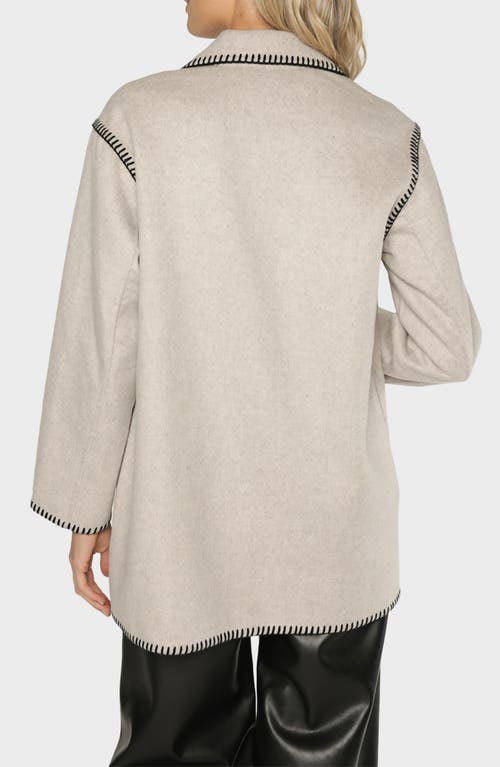 Matty M Angel Contrast Whipstitch Button Front Jacket