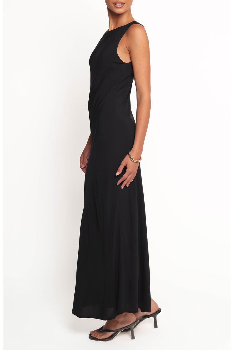 Flavia Stripe Maxi Slipdress, Alternate, color, BLACK