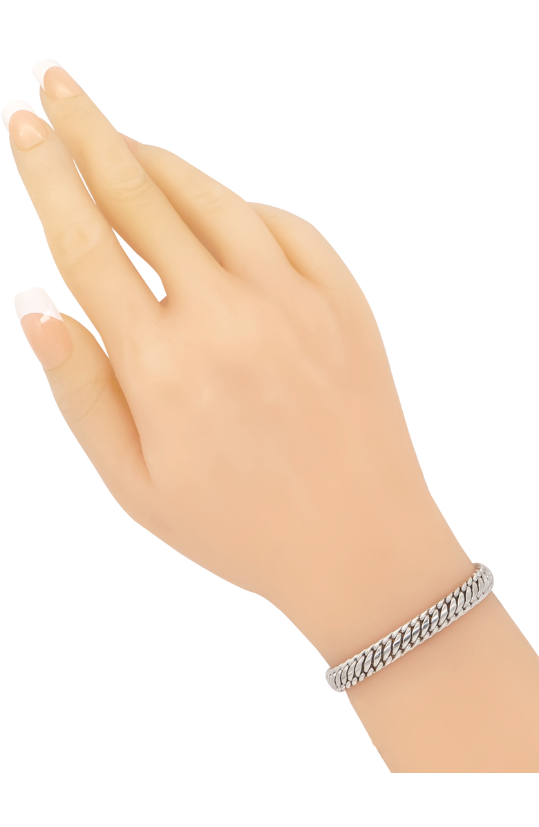 DEVATA Java 7mm Chain Bracelet in Sterling Silver, Alternate, color, Silver