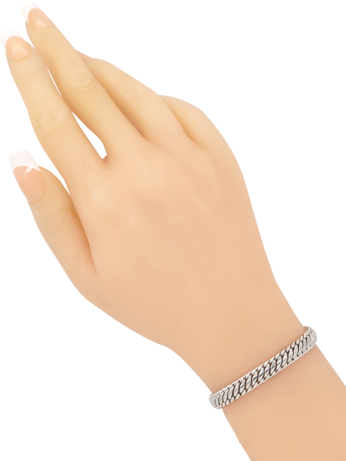 Devata Java 7mm Chain Bracelet In White