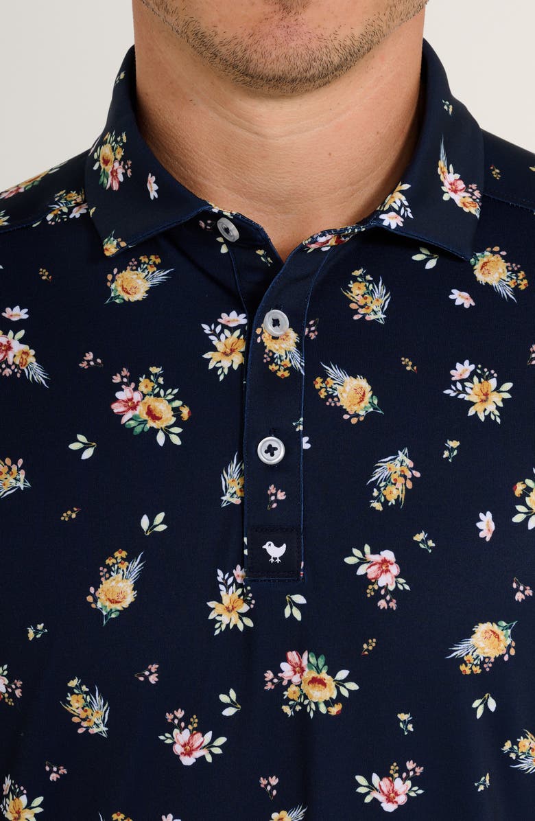 Bad Birdie Core Bouquet Floral Performance Golf Polo, Alternate, color, 