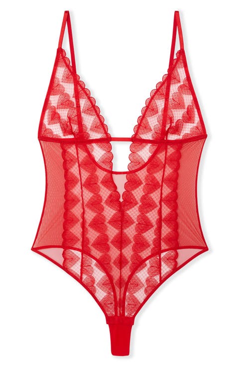 Desire Rouge Cotton Bodysuit