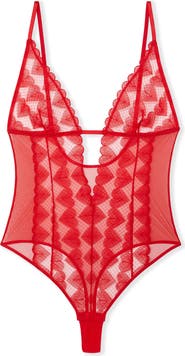Etam Desire Rouge Cotton Bodysuit