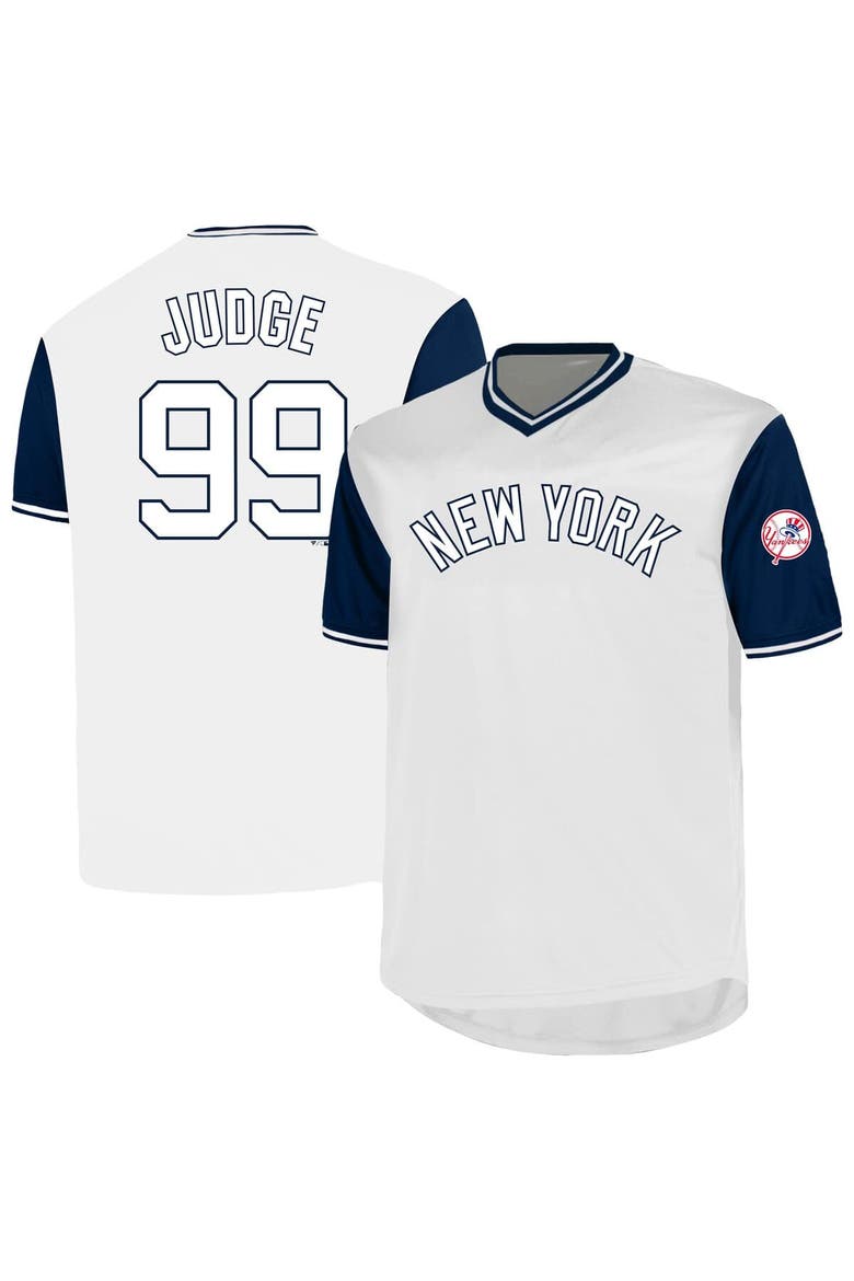 Men's Profile Aaron Judge White New York Yankees Big & Tall Name & Number Birdeye V-Neck T-Shirt, Alternate, color, White