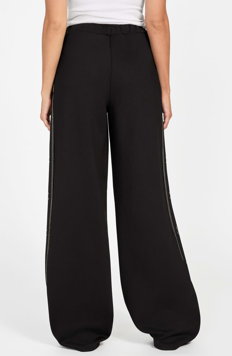 GUESS Octavia Wide Leg Sweatpants, Alternate, color, Black-Black