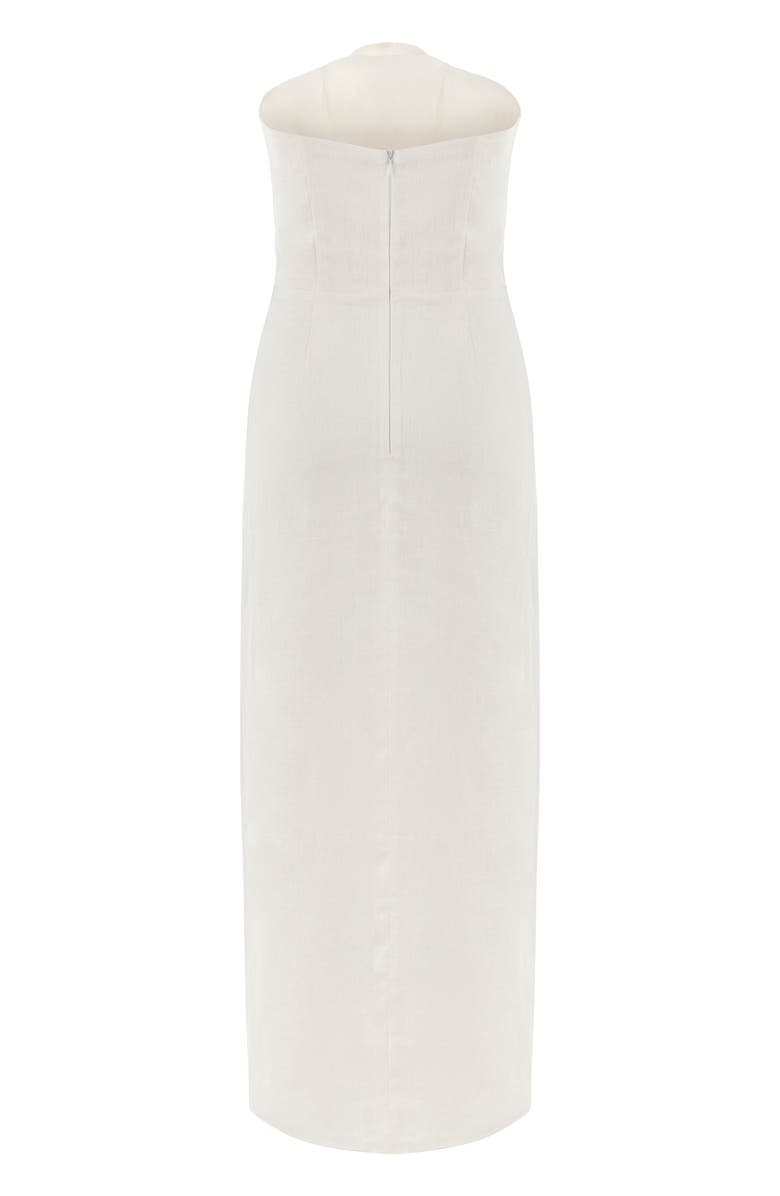 Labeca London Alaia Linen Twist Maxi Dress, Alternate, color, White