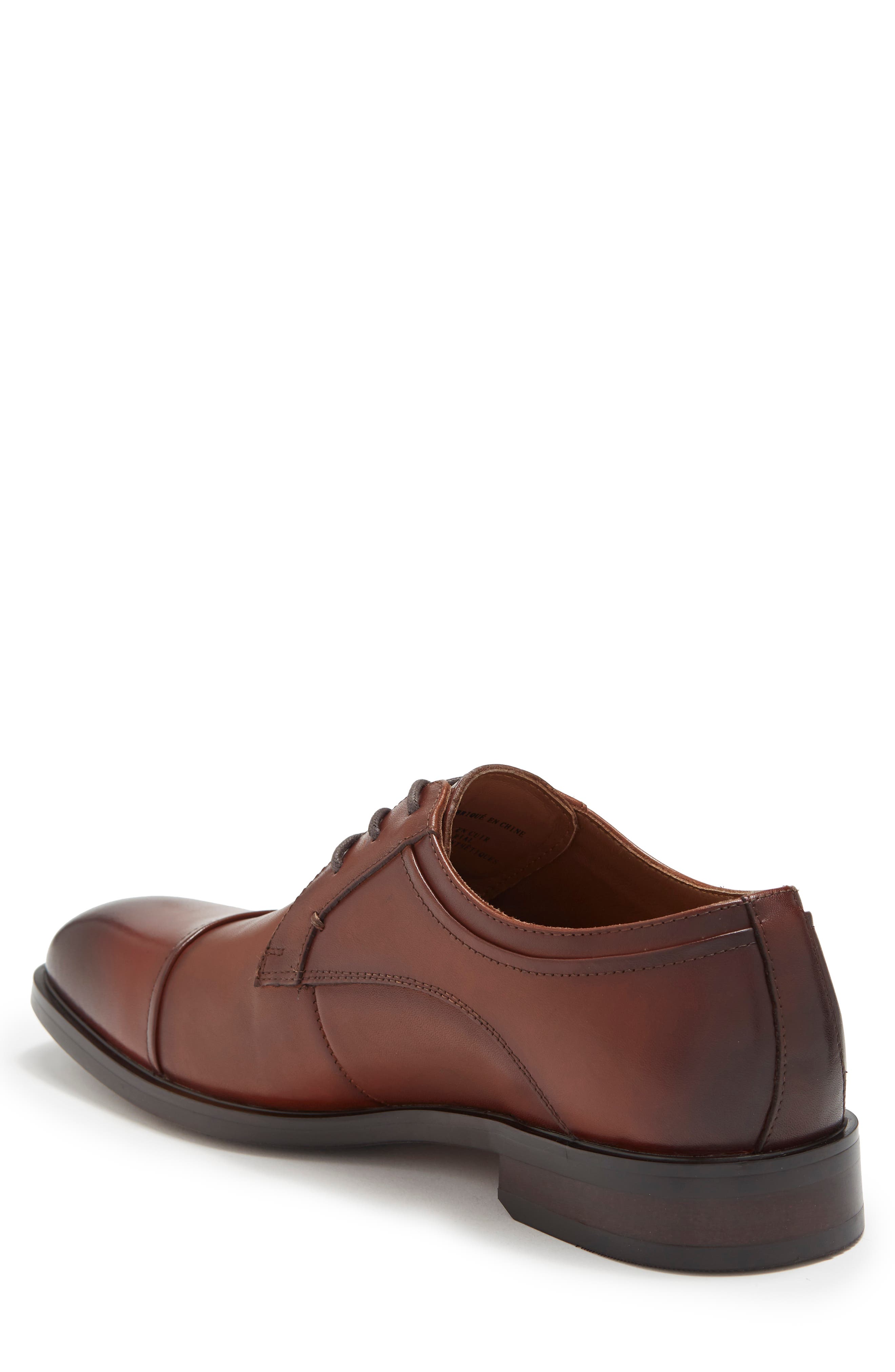 NORDSTROM RACK Greyson Cap Toe Leather Derby, Alternate, color, Brown