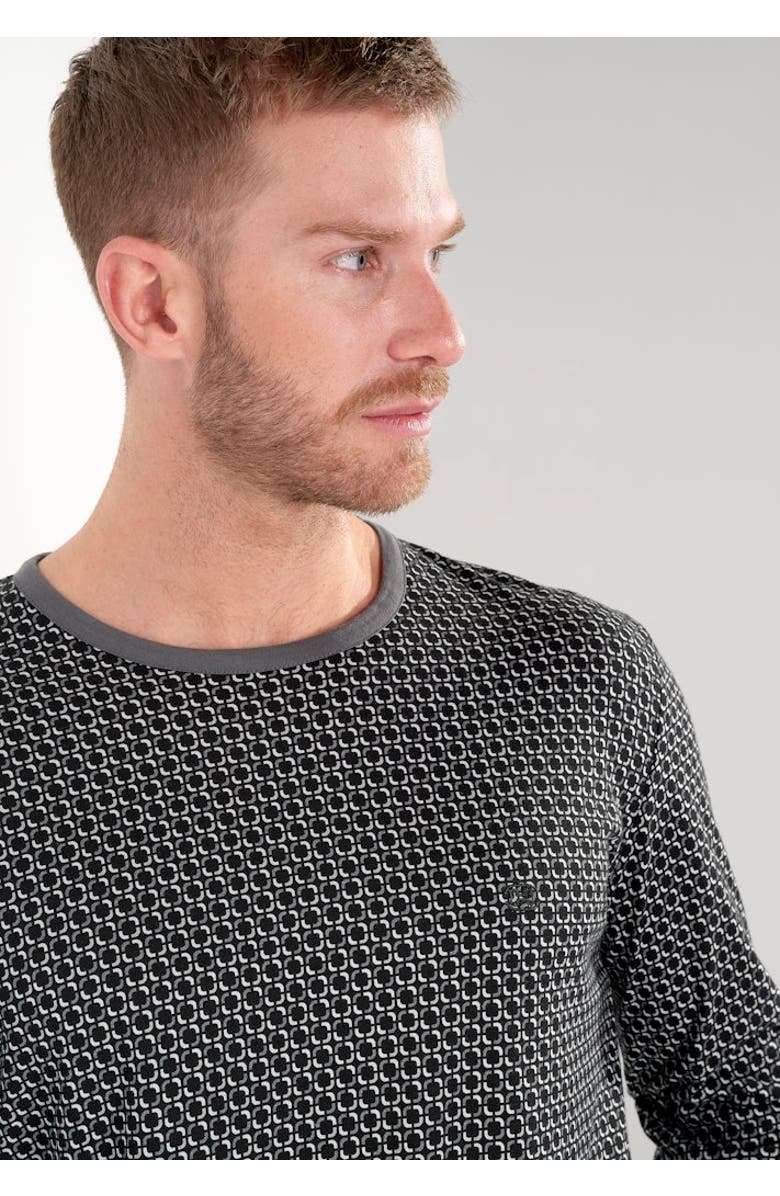 HOM Waldorf Long Pajama Set, Alternate, color, Grey Print