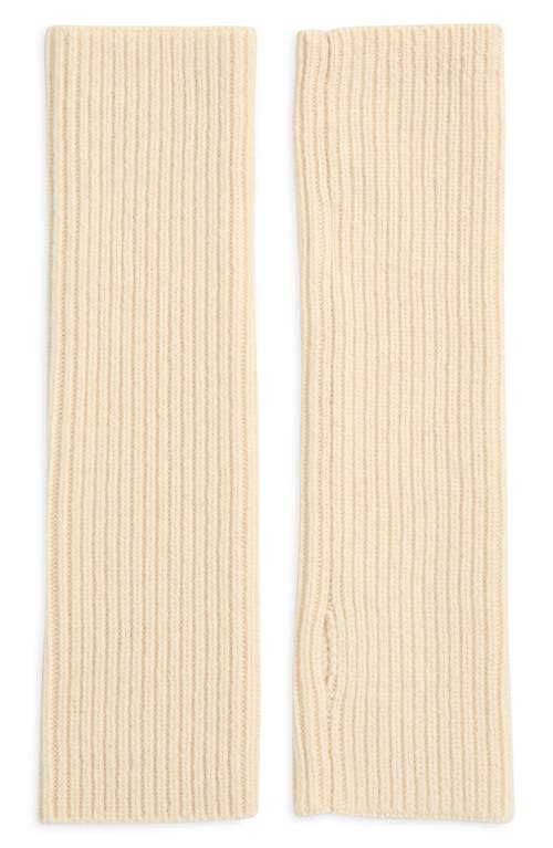 Shop Totême Toteme Fingerless Wool & Cashmere Gloves In Snow