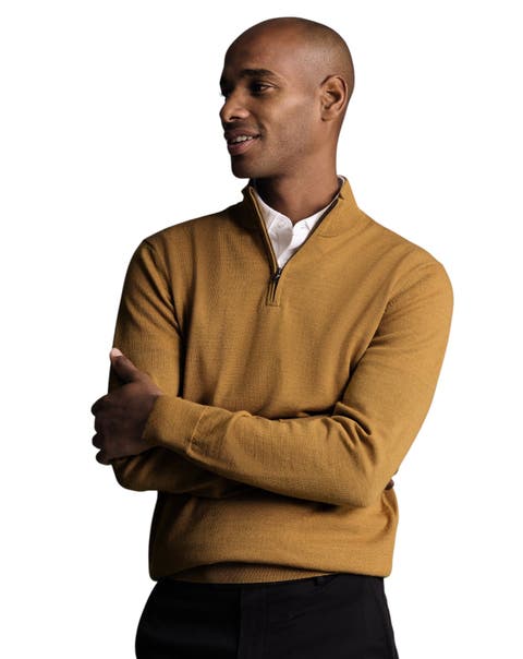Merino Zip Neck Long Sleeve Sweater