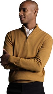 Charles Tyrwhitt Merino Zip Neck Long Sleeve Sweater