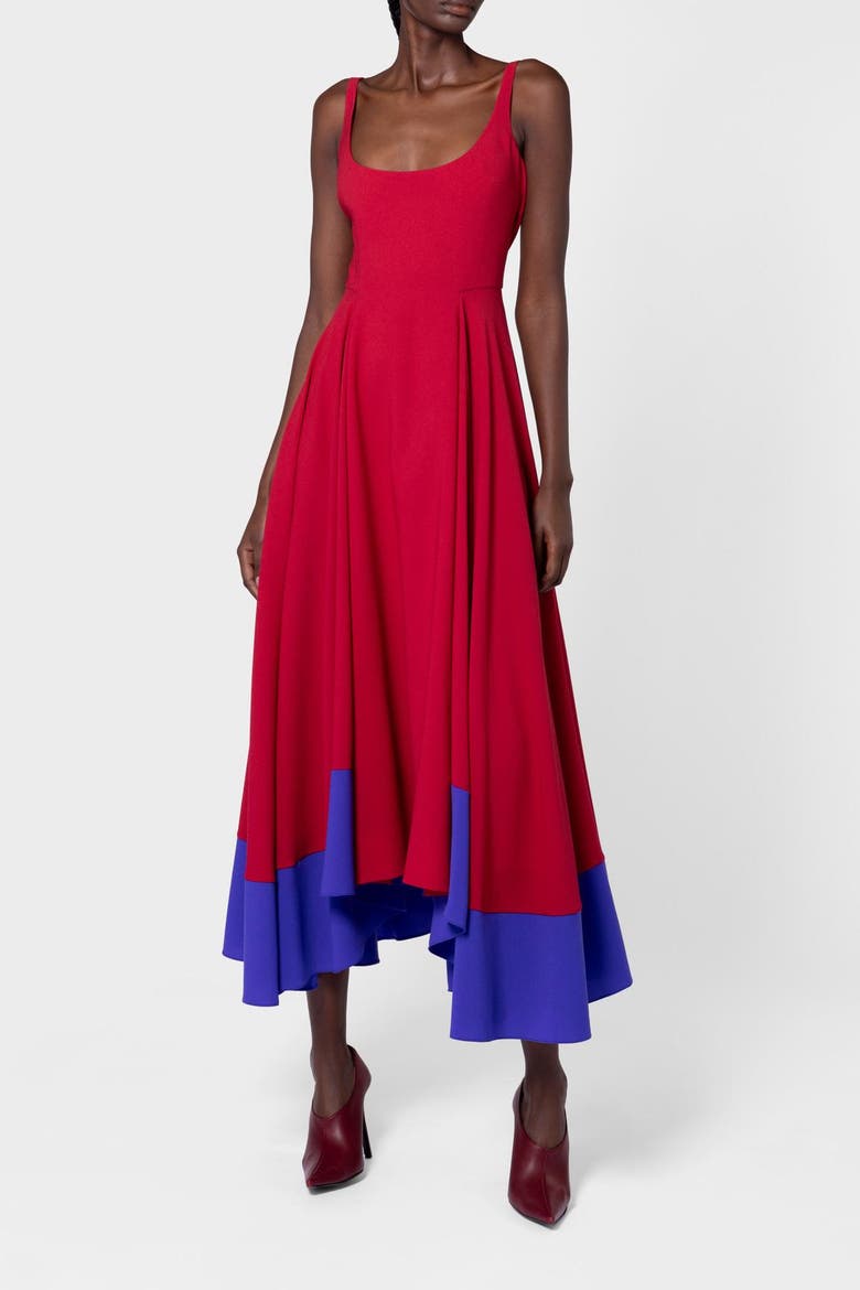 Awn Floaty Midi Dress, Alternate, color, Amaranthus