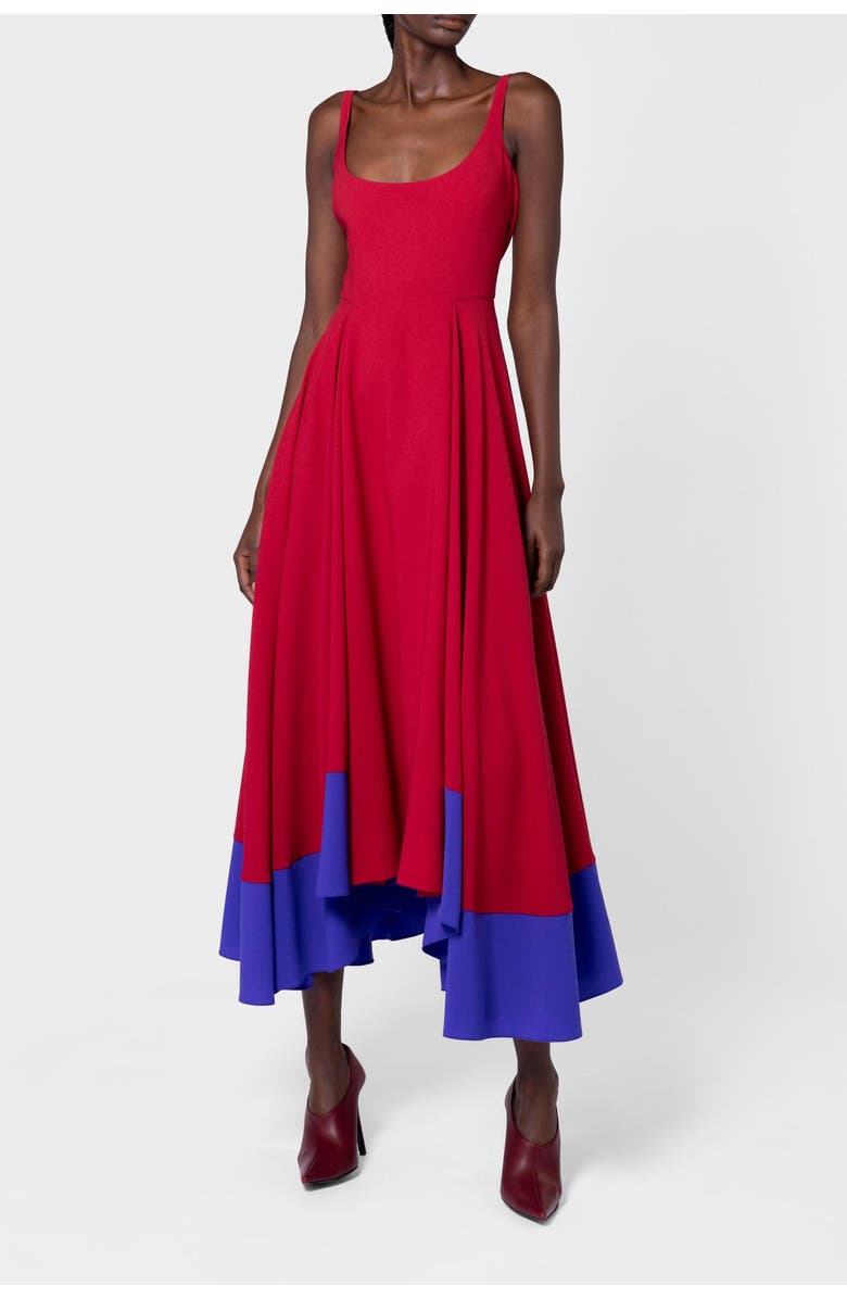 Roksanda Awn Floaty Midi Dress, Alternate, color, Amaranthus