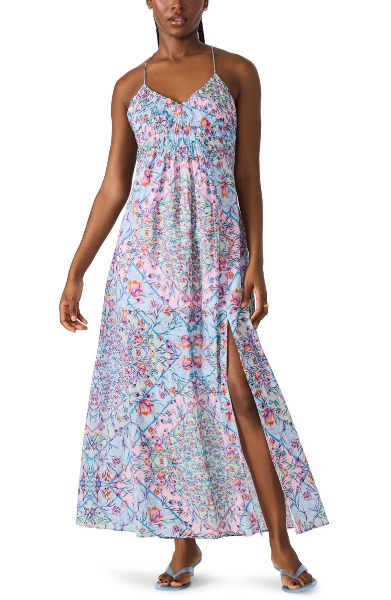 Steve Madden Brianna Print Sleeveless Maxi Dress, Main, color, 