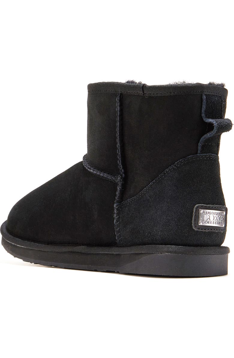 Australia Luxe Collective Cosy Genuine Shearling Extra Short Bootie, Alternate, color, Black