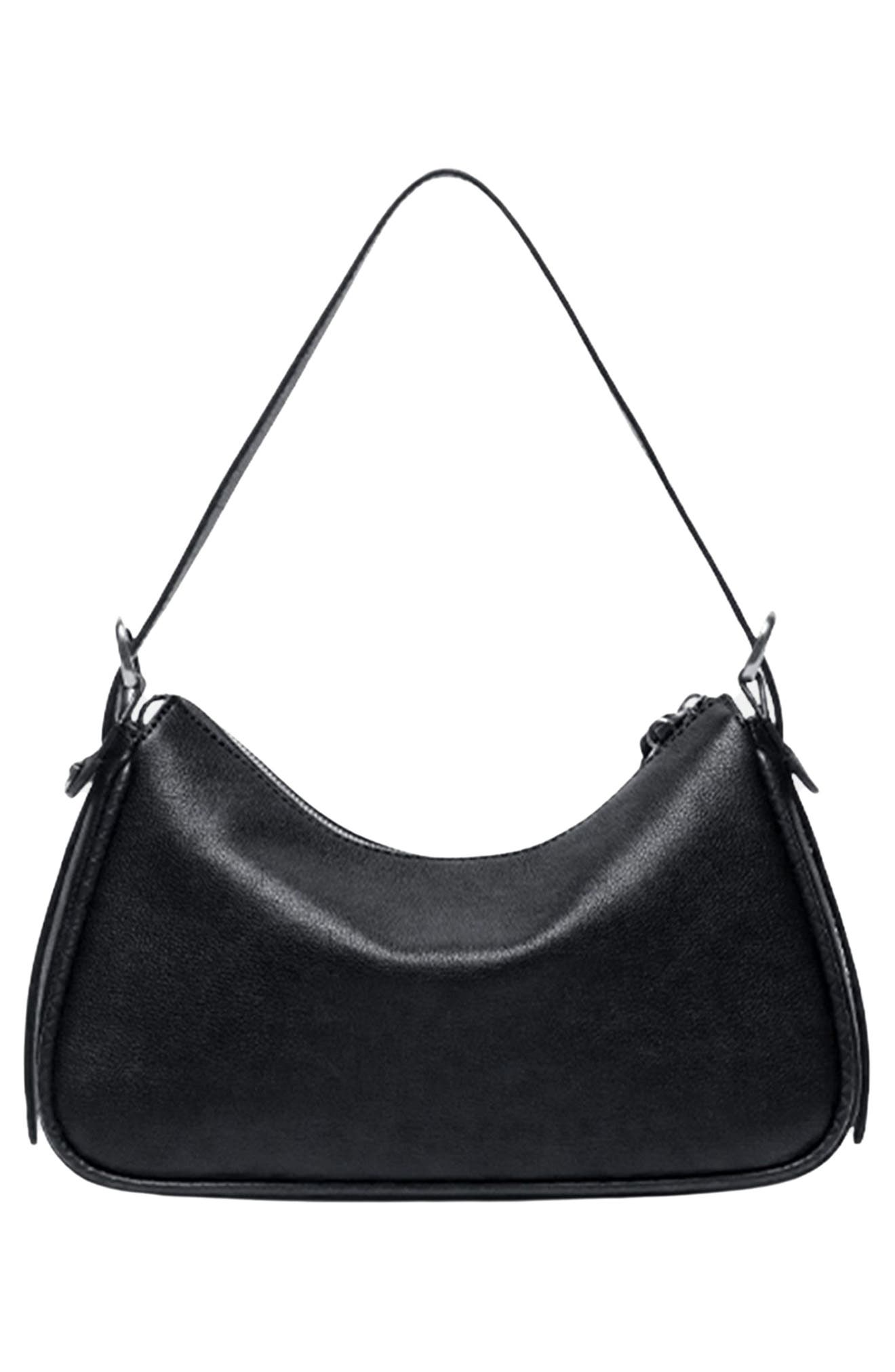Oryany Small Lauren Leather Shoulder Bag, Alternate, color, Black