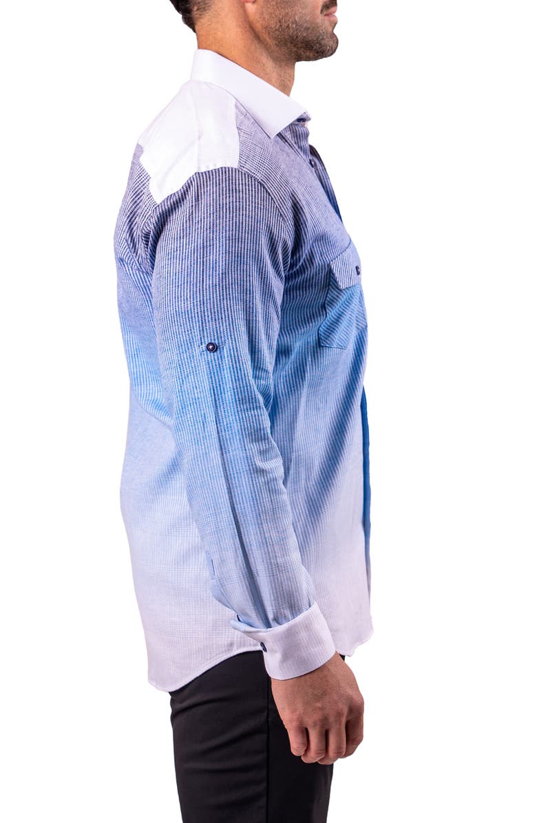 Maceoo Archimedes Resistance Contemporary Fit Button-Up Shirt, Alternate, color, Blue