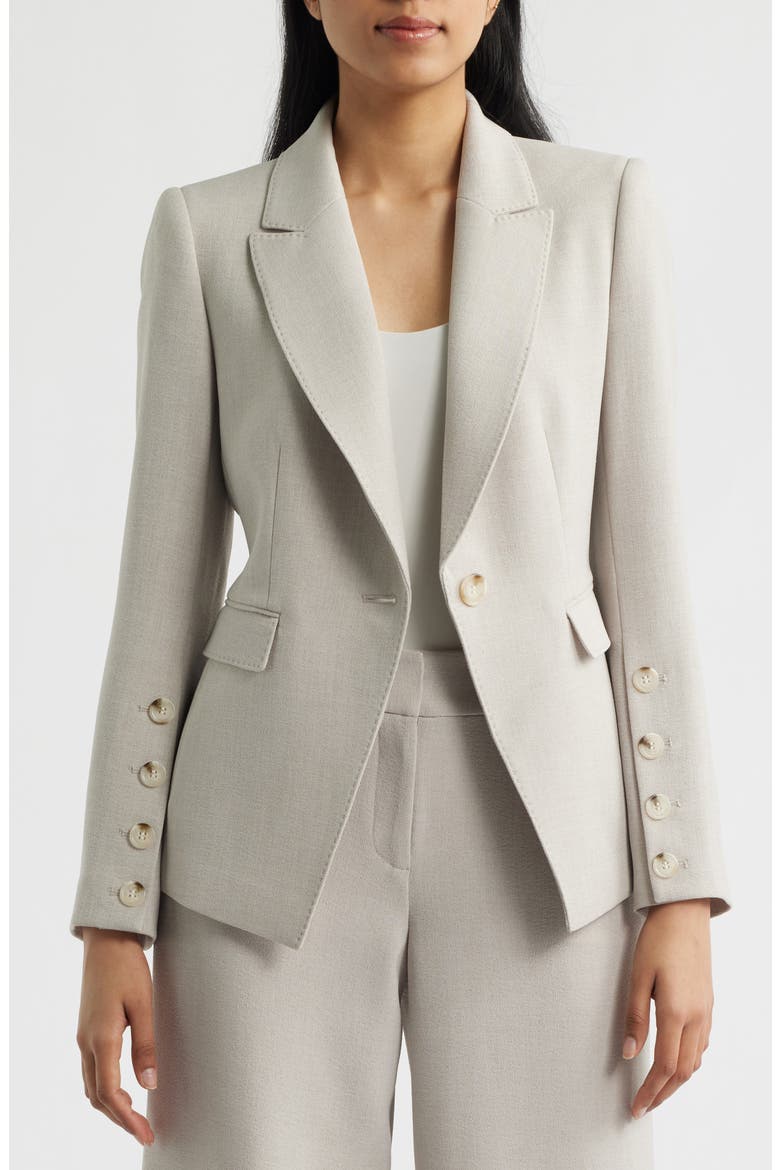 One-Button Blazer, Alternate, color, STRAW