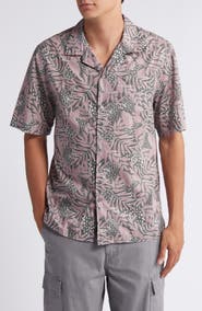 7 For All Mankind Botanical Print Camp Shirt